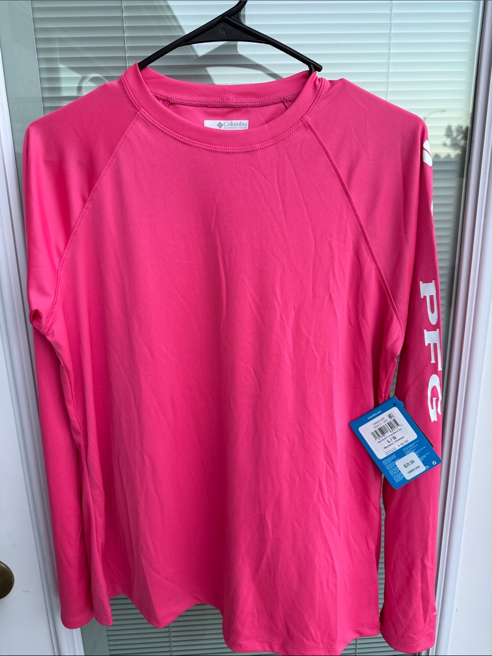 Columbia Girls Hot Pink Long Sleeve Performance Tee